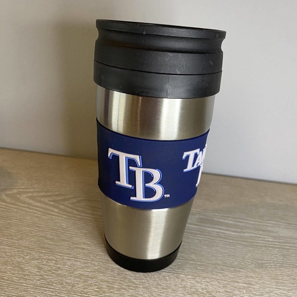 Tampa Bay Rays Travel Tumbler Mug Stainless Steel Rubber Grip‎ Logo 15 oz NWT - Picture 3 of 6